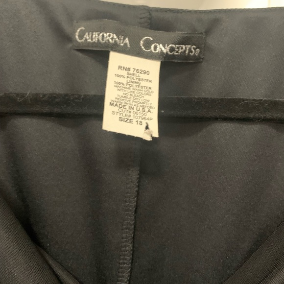 Plus Sized Asymmetrical Black Dress. - Picture 3 of 5